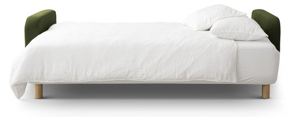 Divano verde allungabile con contenitore 231 cm Elen – Micadoni