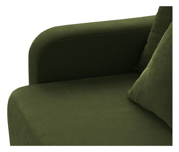 Divano verde allungabile con contenitore 231 cm Elen – Micadoni