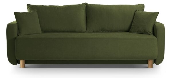 Divano verde allungabile con contenitore 231 cm Elen – Micadoni