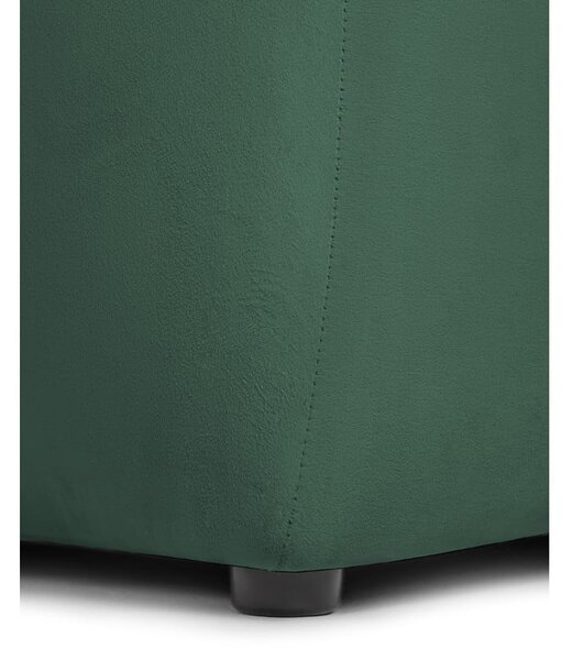 Divano angolare verde (con penisola a sinistra/con chaise lounge) con rivestimento in velluto Cube – Bonami Selection