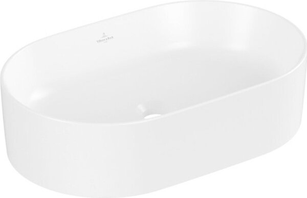 Villeroy & Boch Collaro lavabo à poser, ovale, sans trou pour robinetterie, sans trop-plein, 560x360mm, 4A1956RW, 4A1956RW