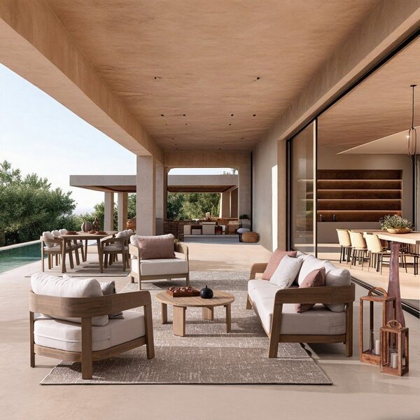 Tavolino da giardino in acacia massiccia 80x100 cm Pablo – Bizzotto