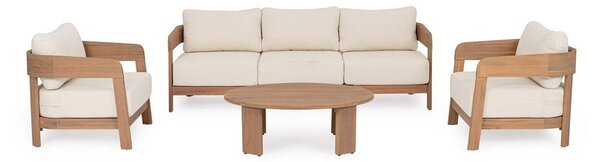 Tavolino da giardino in acacia massiccia 80x100 cm Pablo – Bizzotto