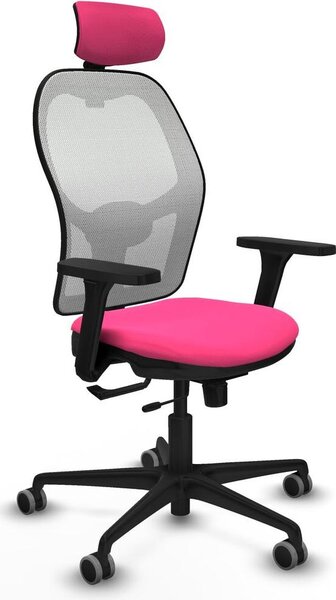 Sedia da ufficio con poggiatesta, modello Jorquera Piqueras y Crespo 3D036G2, colore rosa