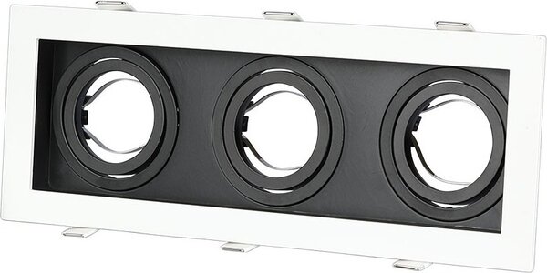 Faretto LED V-TAC - Luce da incasso - GU10 - IP20 - Bianco + nero