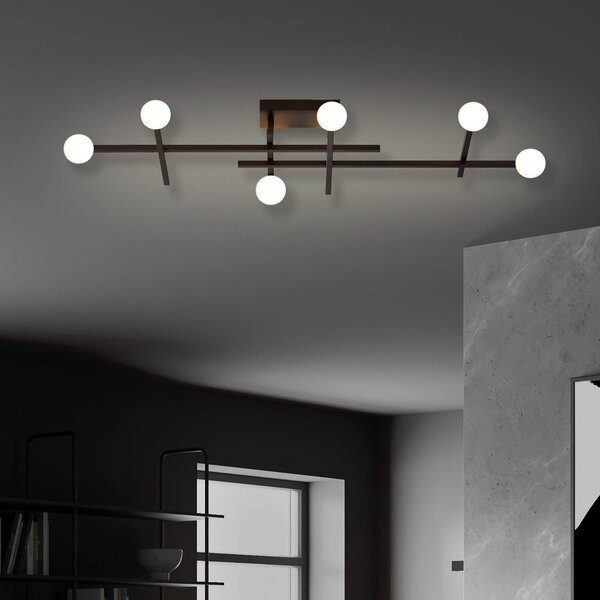 BOPP Plafoniera a LED Cross, dimmerabile, Nero, Soggiorno / Sala da pranzo, Alluminio, Moderno, Plafoniera LED