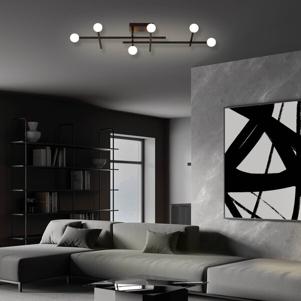 BOPP Plafoniera a LED Cross, dimmerabile, Nero, Soggiorno / Sala da pranzo, Alluminio, Moderno, Plafoniera LED