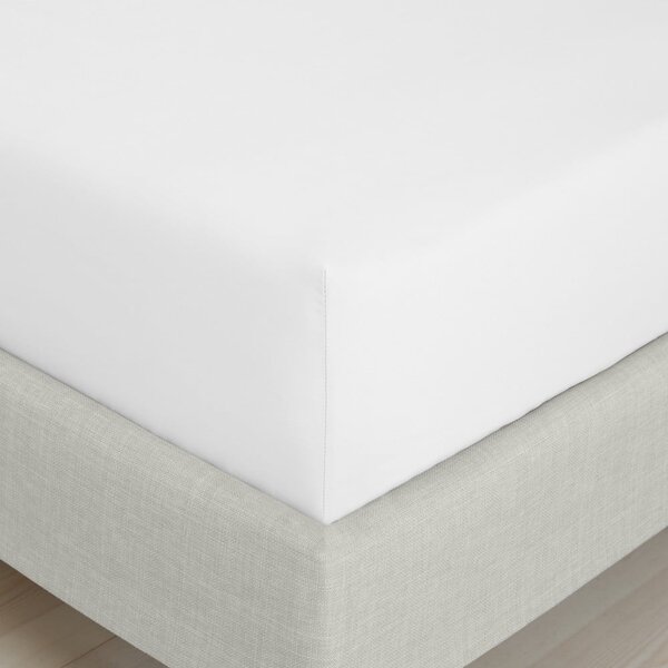 Lenzuolo con angoli bianco in percalle di cotone 90x190 cm Cotton Percale – Bianca