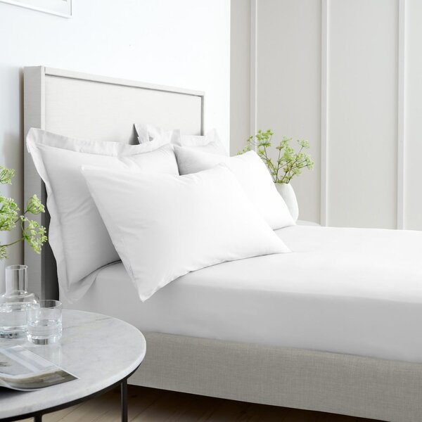 Lenzuolo con angoli bianco in percalle di cotone 90x190 cm Cotton Percale – Bianca