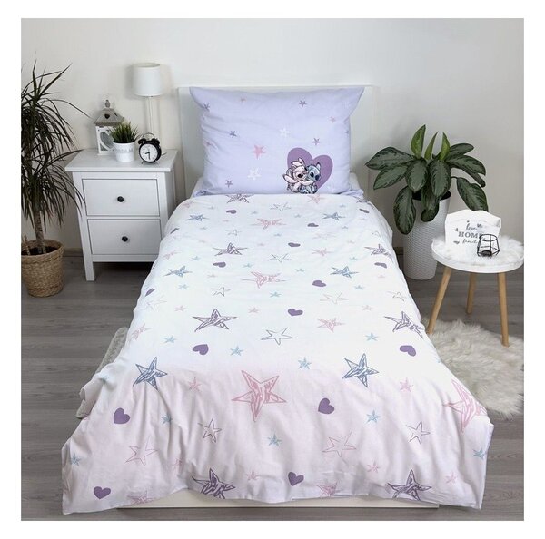 Biancheria da letto per bambini in cotone per letto singolo 140x200 cm Lilo and Stitch "Heart" – Jerry Fabrics