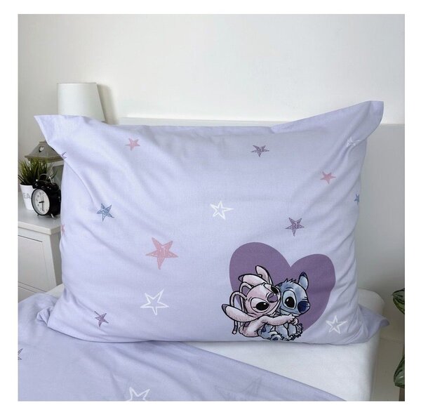 Biancheria da letto per bambini in cotone per letto singolo 140x200 cm Lilo and Stitch "Heart" – Jerry Fabrics