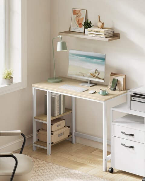 Scrivania VASAGLE, scrivania per computer, scrivania per ufficio, 100 x 50 x 76 cm, stile moderno