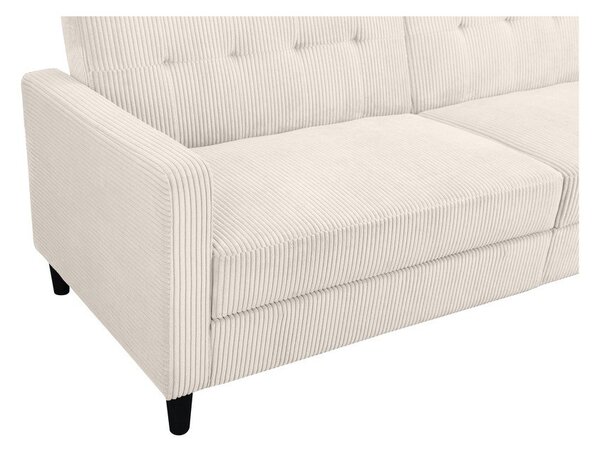 Divano letto in velluto a coste bianco 82 cm Hartford - Støraa