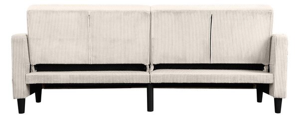 Divano letto in velluto a coste bianco 82 cm Hartford - Støraa