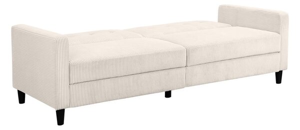 Divano letto in velluto a coste bianco 82 cm Hartford - Støraa