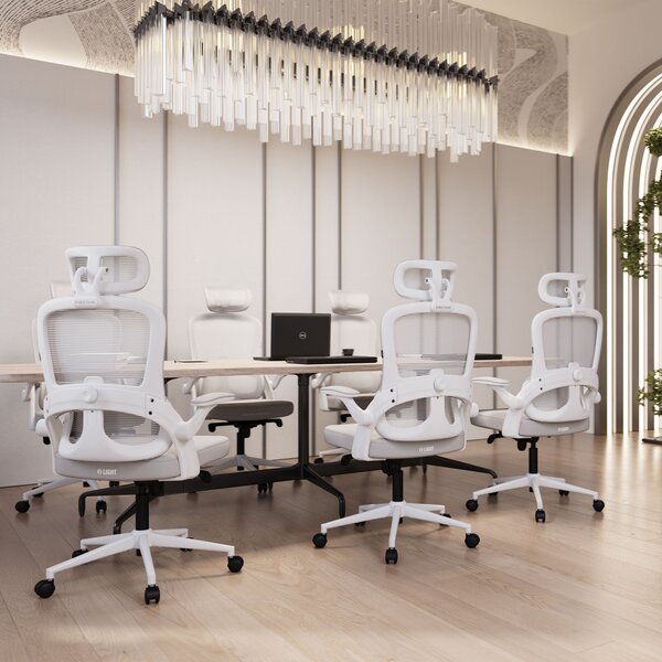 Sedia da ufficio ergonomica grigio chiaro Diablo V-Light