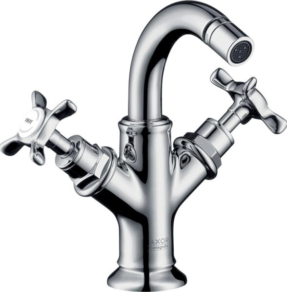 Hansgrohe AXOR Mélangeur bidet Montreux 2 poignées, garniture de vidage, 16520000, 16520000