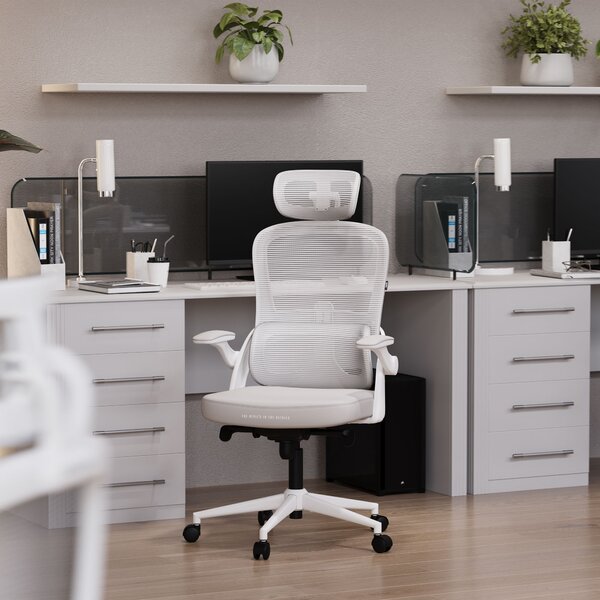 Sedia da ufficio ergonomica grigio chiaro Diablo V-Light