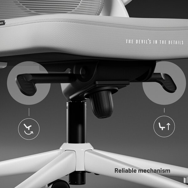 Sedia da ufficio ergonomica grigio chiaro Diablo V-Light