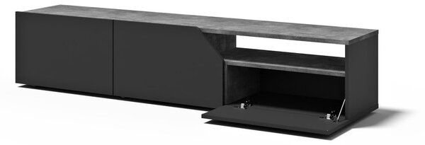 Tavolo TV nero in cemento 180x38 cm Verone - TemaHome