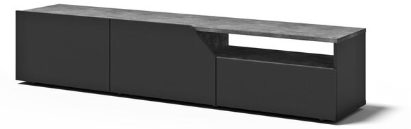Tavolo TV nero in cemento 180x38 cm Verone - TemaHome