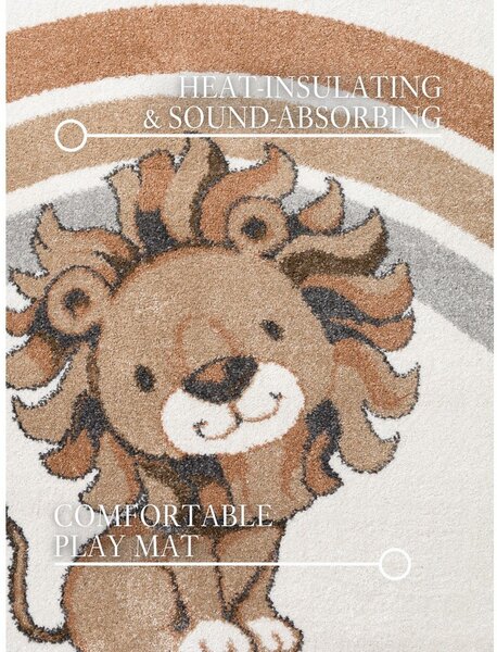 Tappeto per bambini crema 120x170 cm Roar like a Lion Rainbow Party - Villeroy&Boch