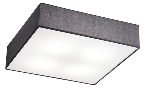 Plafoniera Lampada da soffitto EMBASSY Paralume in tessuto grigio 50 x 50 cm 4x E27