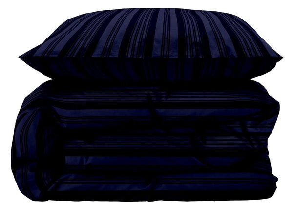 Set copripiumino e federa blu scuro in tessuto damascato per letto singolo/per letto esteso 140x220 cm Noble – Södahl