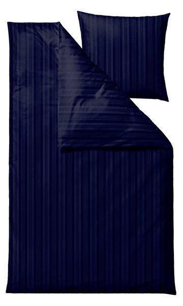 Set copripiumino e federa blu scuro in tessuto damascato per letto singolo/per letto esteso 140x220 cm Noble – Södahl