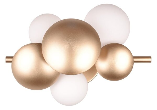 Lampada da parete in oro e bianco Bubble - Trio Select