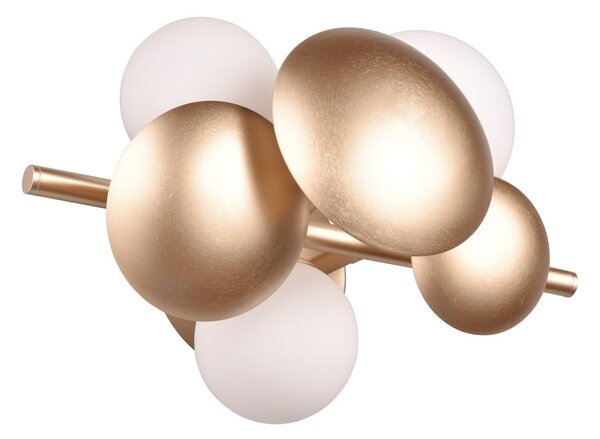 Lampada da parete in oro e bianco Bubble - Trio Select