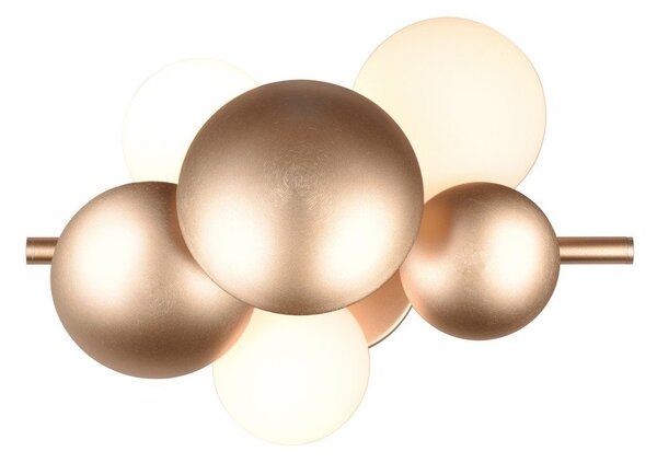 Lampada da parete in oro e bianco Bubble - Trio Select