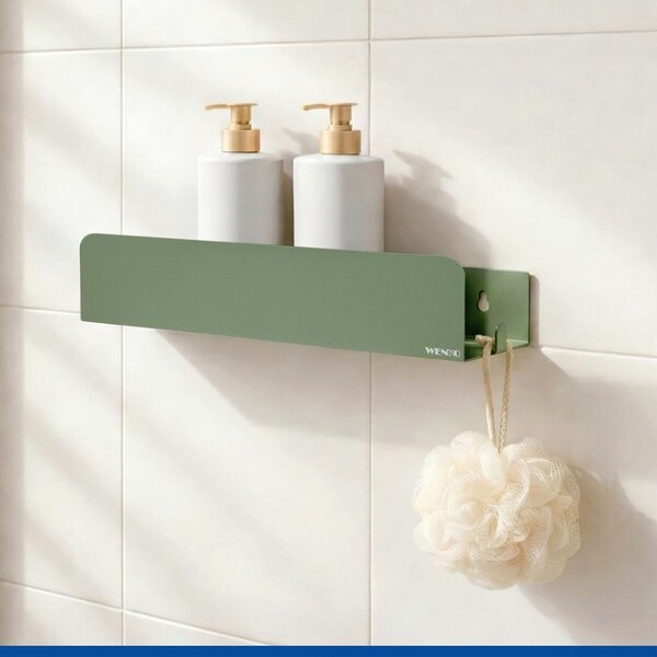 Mensola da bagno senza foratura verde in acciaio inox con aggancio Turbo-loc Lizan – Wenko