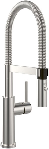 Villeroy & Boch Steel Expert 2.0 - Miscelatore per lavello con braccio flessibile e doccia, acciaio inox 928000LC