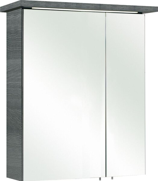 Pelipal, mobiletti specchio Quickset 328, dimensioni 60 x 20 x 72 cm, colore grigio antracite, finitura strutturata, montaggio orizzontale