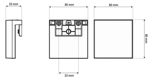 Lampada LED da Specchio Quadrata 3W IP54 - Da cornice o filo lucido Colore Bianco Naturale 4.000K
