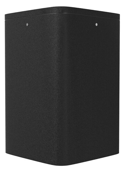 Plafoniera da soffitto E27 Quadrata IP54 in Alluminio - Nera