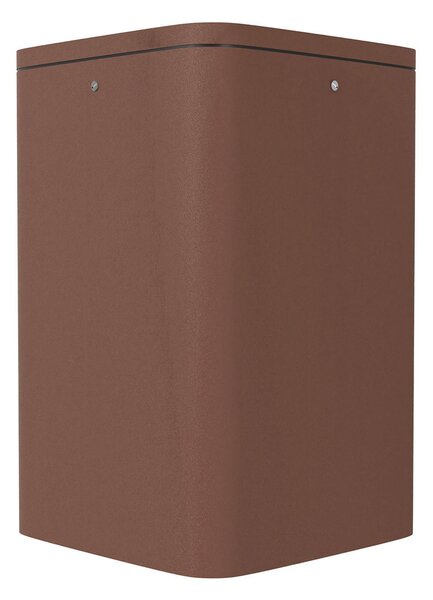Plafoniera da soffitto E27 Quadrata IP54 in Alluminio - Corten