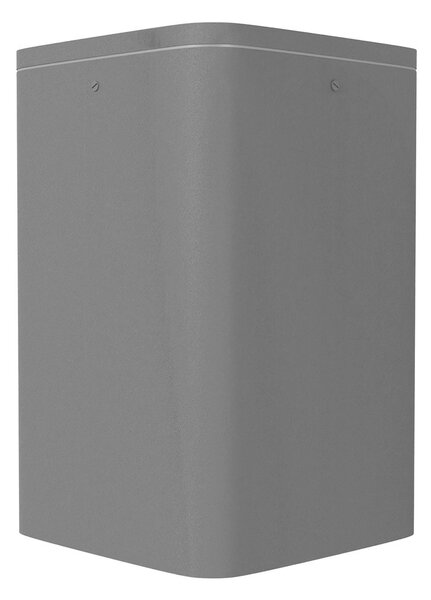 Plafoniera da soffitto E27 Quadrata IP54 in Alluminio - Grigia