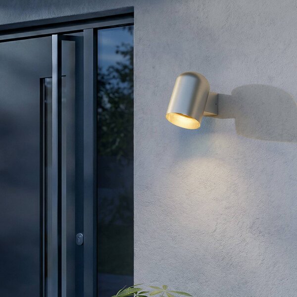 Applique da esterni Lupil Lindby, dimmerabile, Alluminio / Grigio / Zincato, Alluminio, Moderno, Applique da esterni