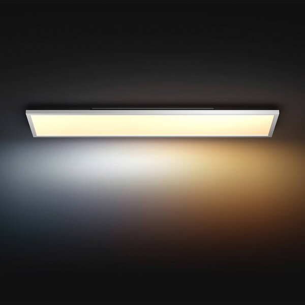 Philips Hue Plafoniera smart Aurelle, dimmerabile, Bianco / Opale, Soggiorno / Sala da pranzo, Metallo, Moderno