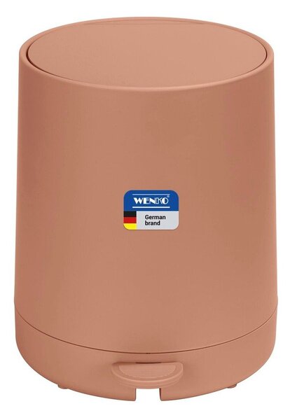 Cestino per la spazzatura marrone in plastica con pedale 5 l Fablo – Wenko