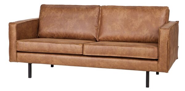 Divano marrone con rivestimento in finta pelle 190 cm Rodeo – WOOOD