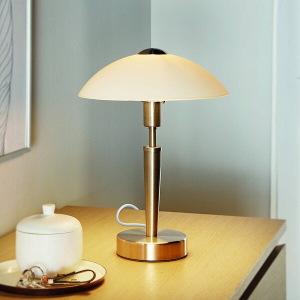 EGLO Lampada da comodino Solo 1, dimmerabile, Soggiorno / Sala da pranzo, Metallo, Moderno, Lampada da tavolo