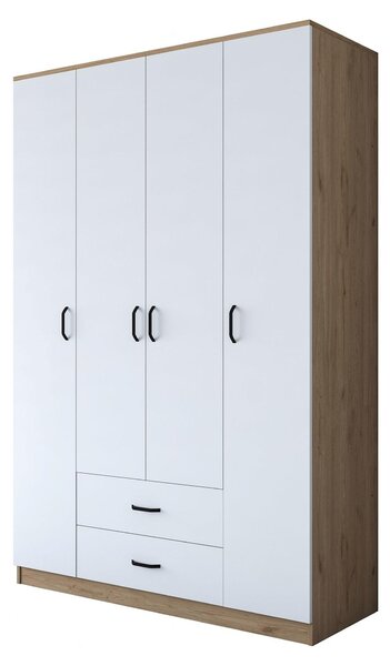 Lavello - Guardaroba Grande, 140x210h cm Bianco, 11 Ripiani