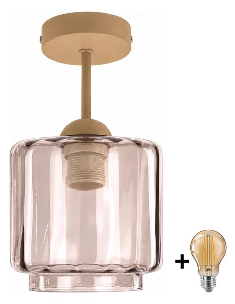 BRILAGI - Plafoniera LED R GLASS 1xE27/60W/230V pr. 15cm beige/beige fumé