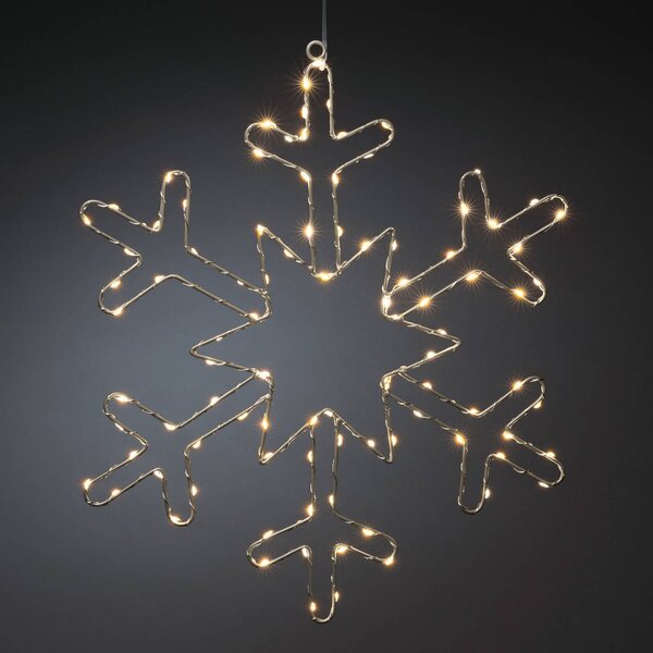 Konstsmide Christmas Lampada LED decorativa fiocco di neve argento