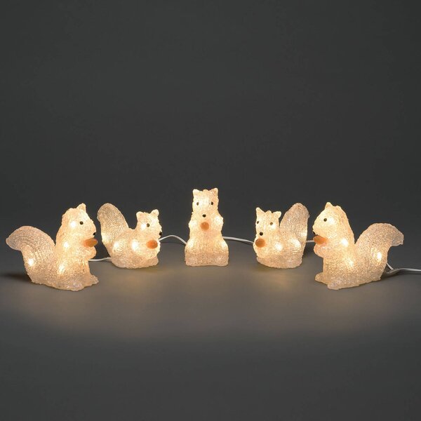 Konstsmide Christmas Figure luminose LED scoiattoli da esterni, set 5x