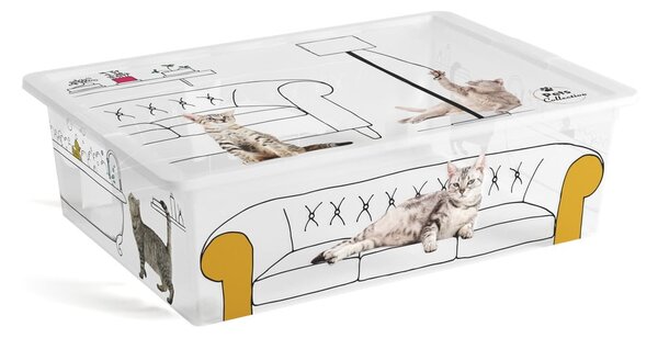 Scatola con coperchio bianca in plastica 55x39x16 cm C Box Style – KIS