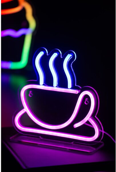 Decorazione luminosa al neon LED rosa 5 W Coffee – Leitmotiv